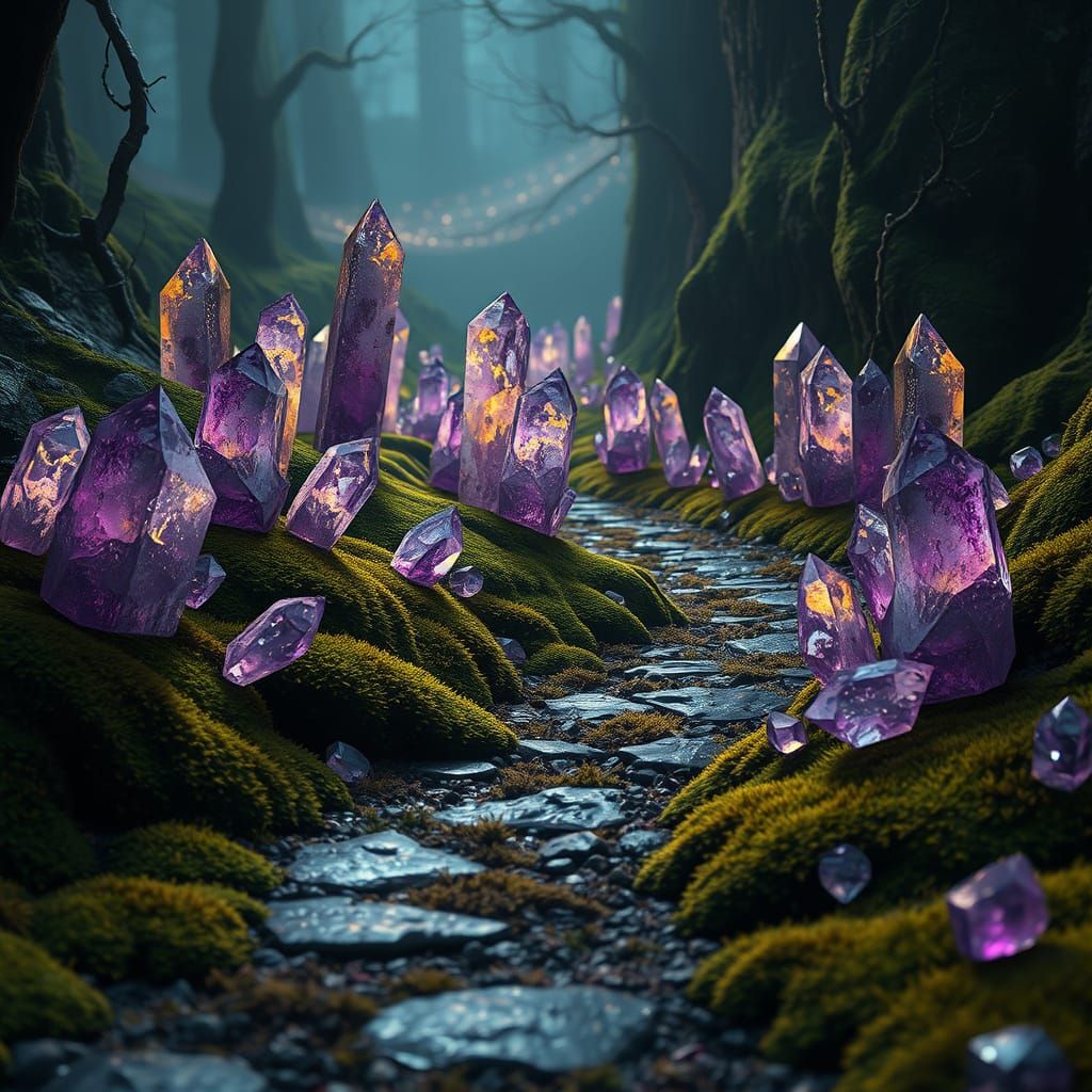 Epic Dark Fantasy World with Intricate Details and Volumetri...