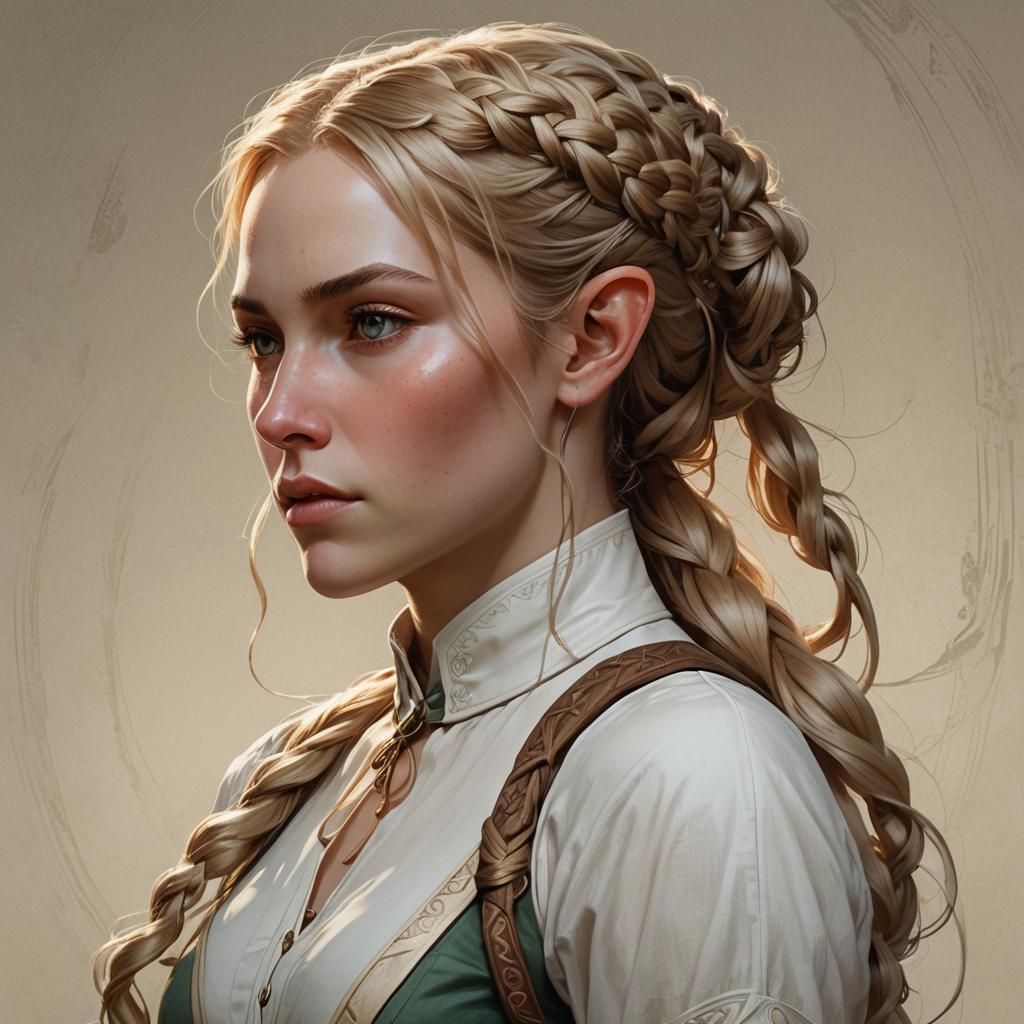 Young elf french braid
