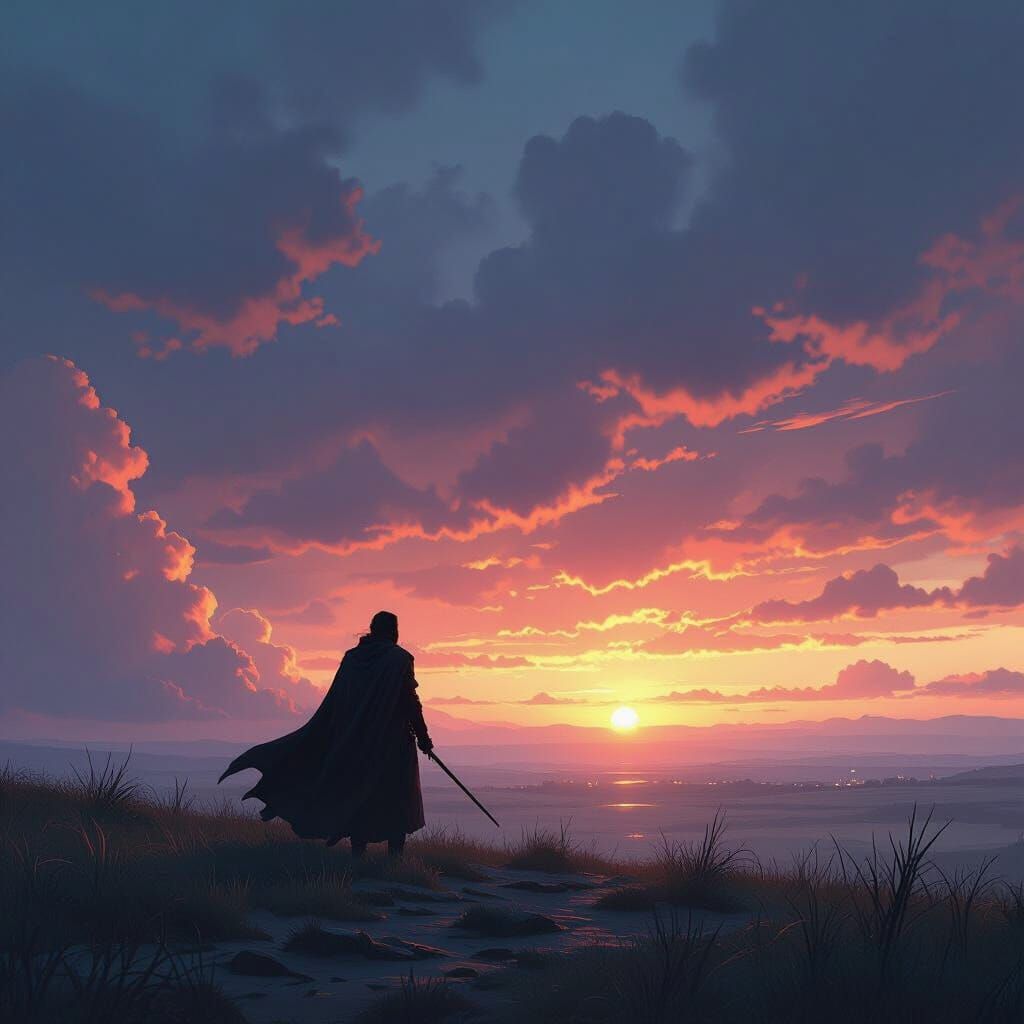 Dramatic Cinematic Scene as Digital Painting