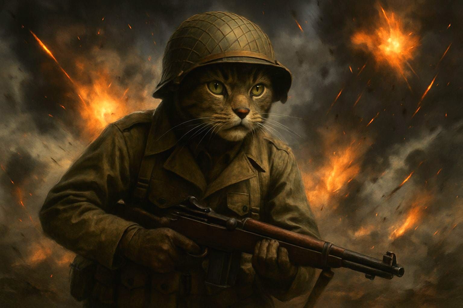 Greatest Generation Cat Fighting in World War 2