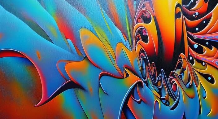 Colorful Uncertainty Graffiti Art in Street Style