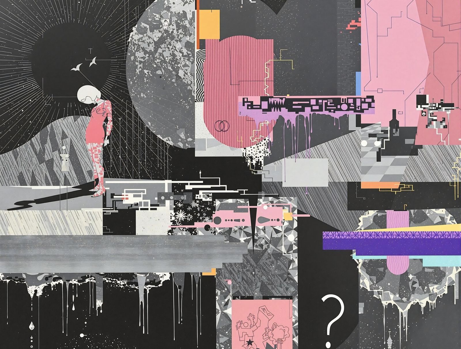 Surrealistic Scene with Uncertain Melancholy