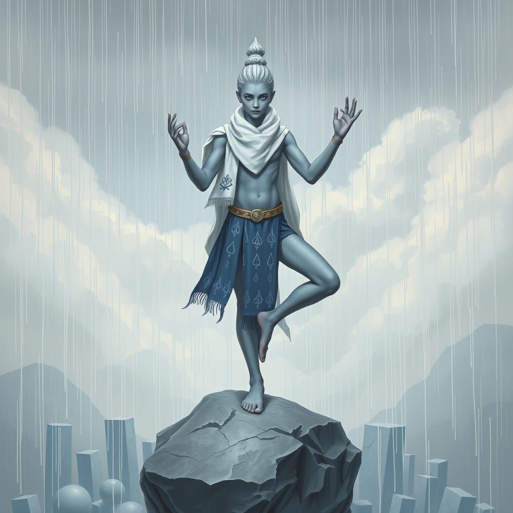 Divine Rain Bringer in Ethereal Asana