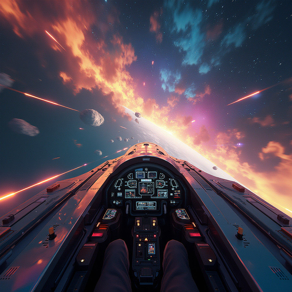 Spacecraft Enters the Great Beyond in Sci-Fi Style