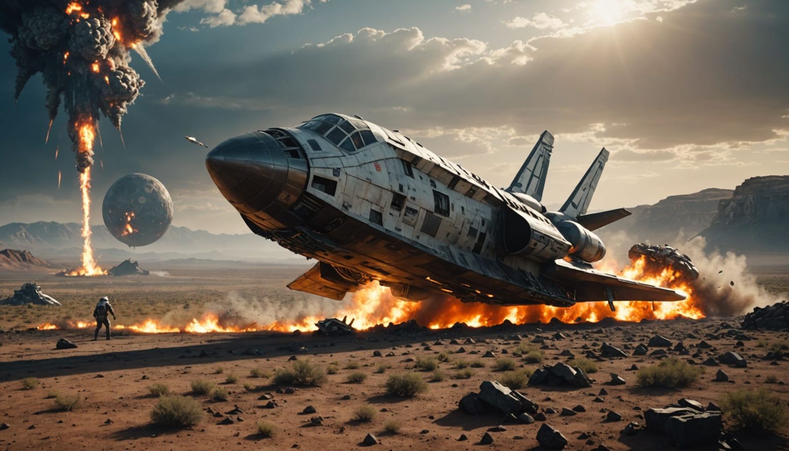 Crash Landing on a Distant Planet in Vivid Sunshine