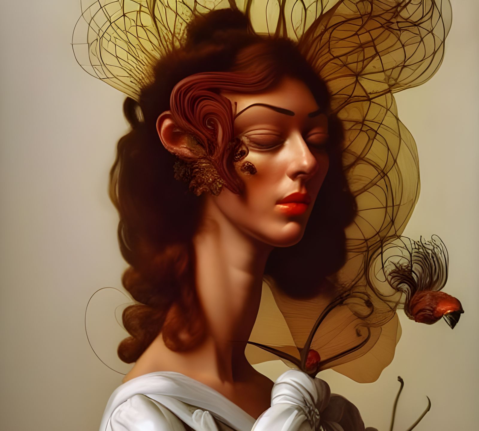 Beautiful Woman Shopping: Photorealistic Portrait in Detaile...