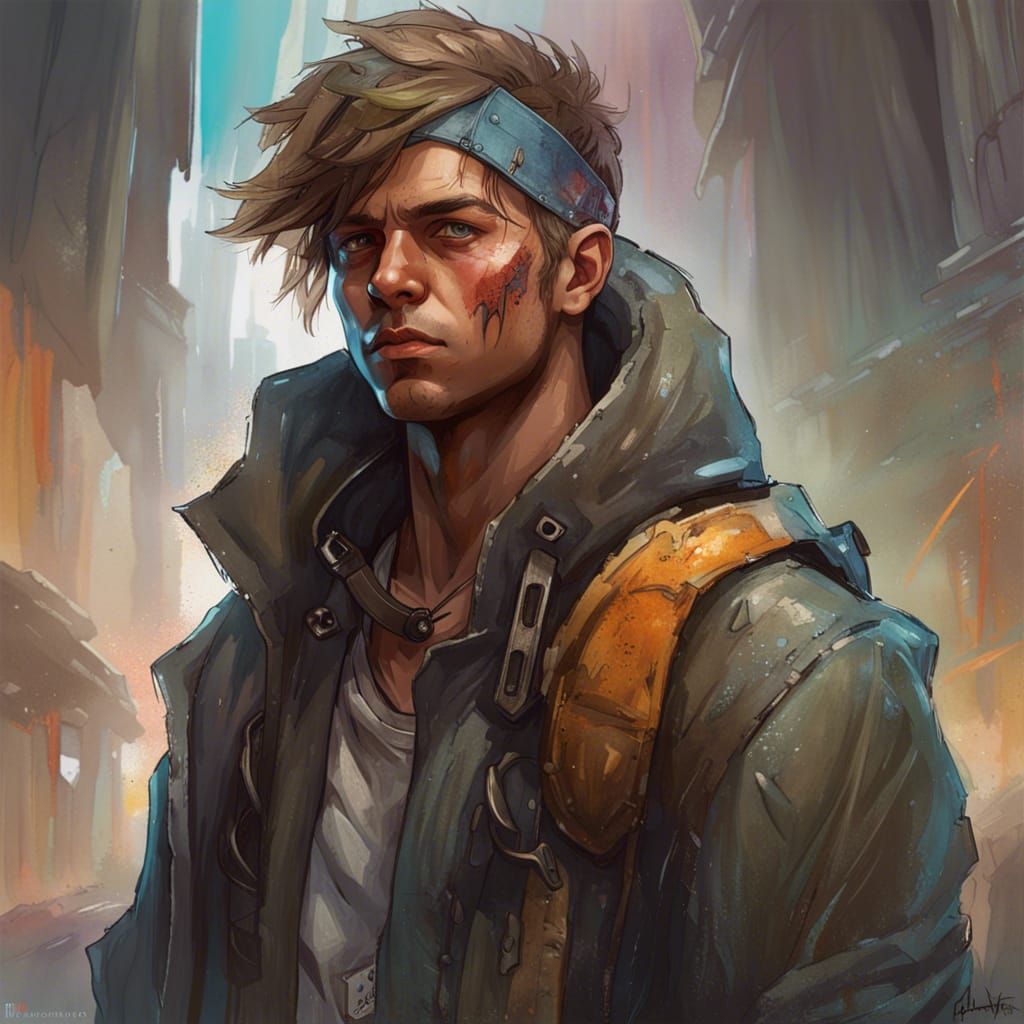 Post-Apocalyptic Portrait in Hyperdetailed Digital Art