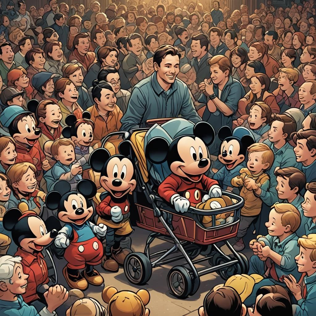 Baby in Mickey Mouse Stroller at Disney Performance