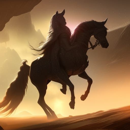 Fantastical Galaxy Horse Concept Art