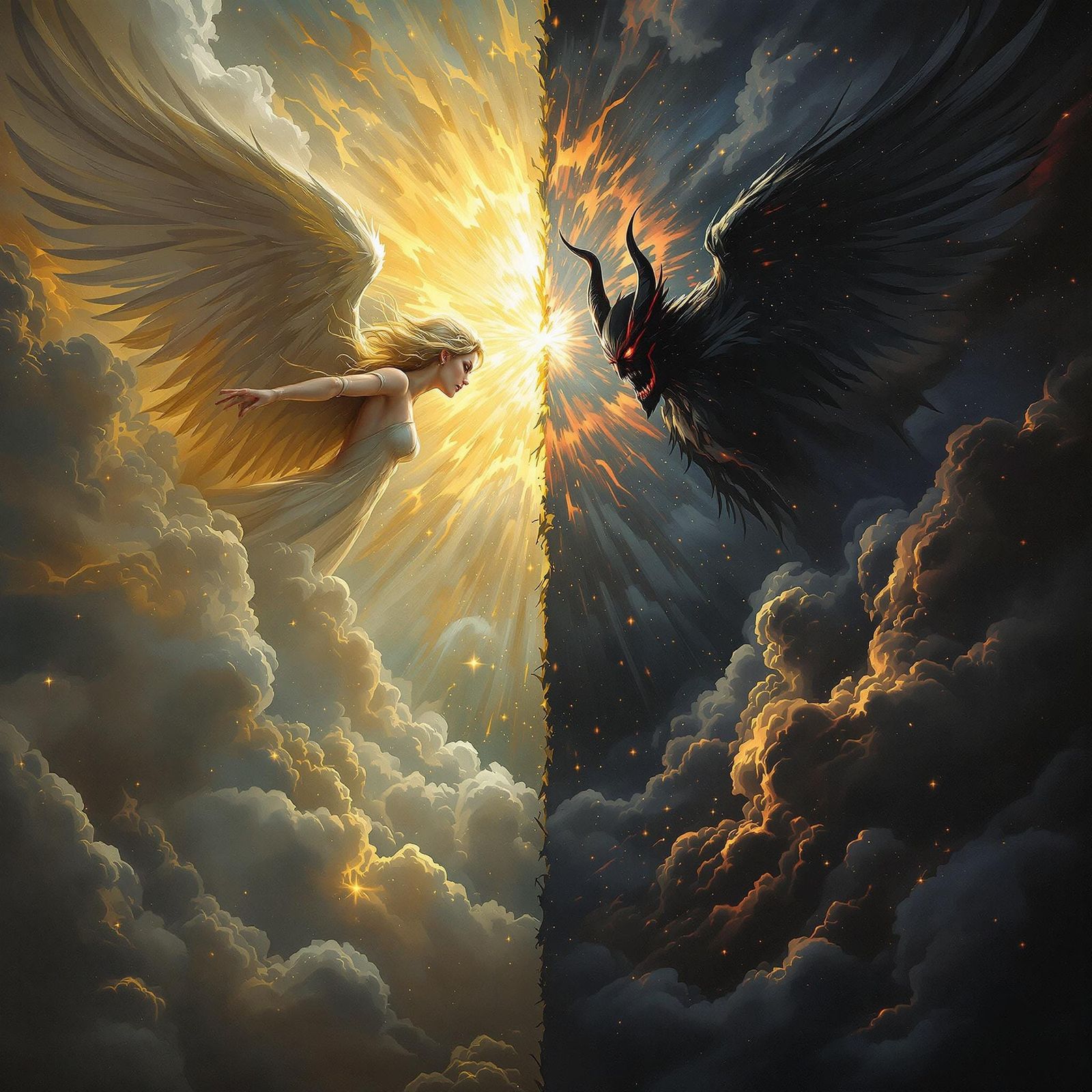 Surreal Trompe-l'œil Masterpiece Depicts Angel and Devil