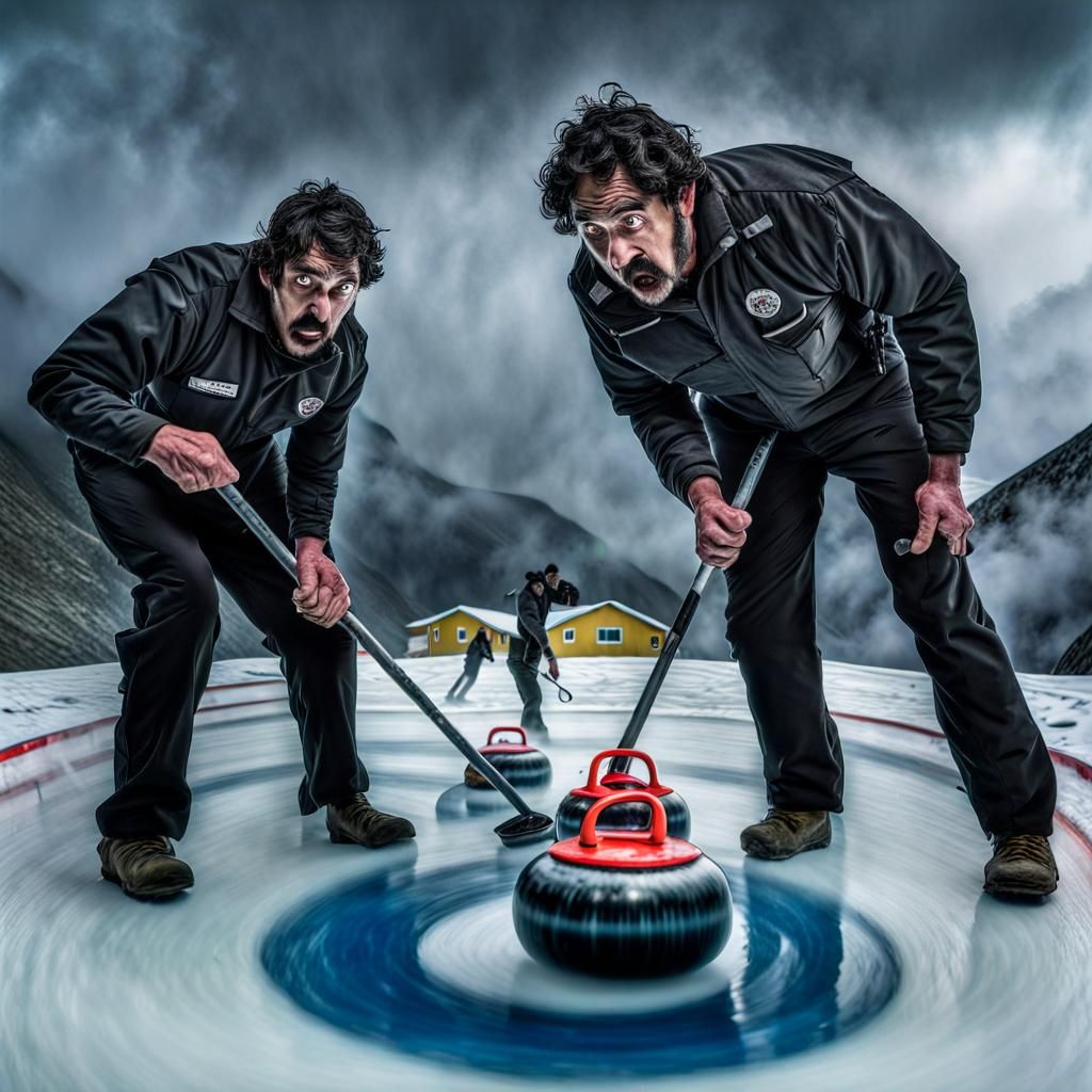 Surreal Horror Nature Scene in Mixed Media