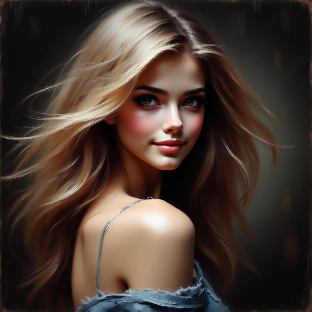 Shy Goddess in Julie Bell Style