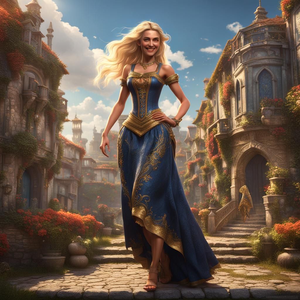 Fantasy Art: Beautiful Princess in Detailed Matte Painting