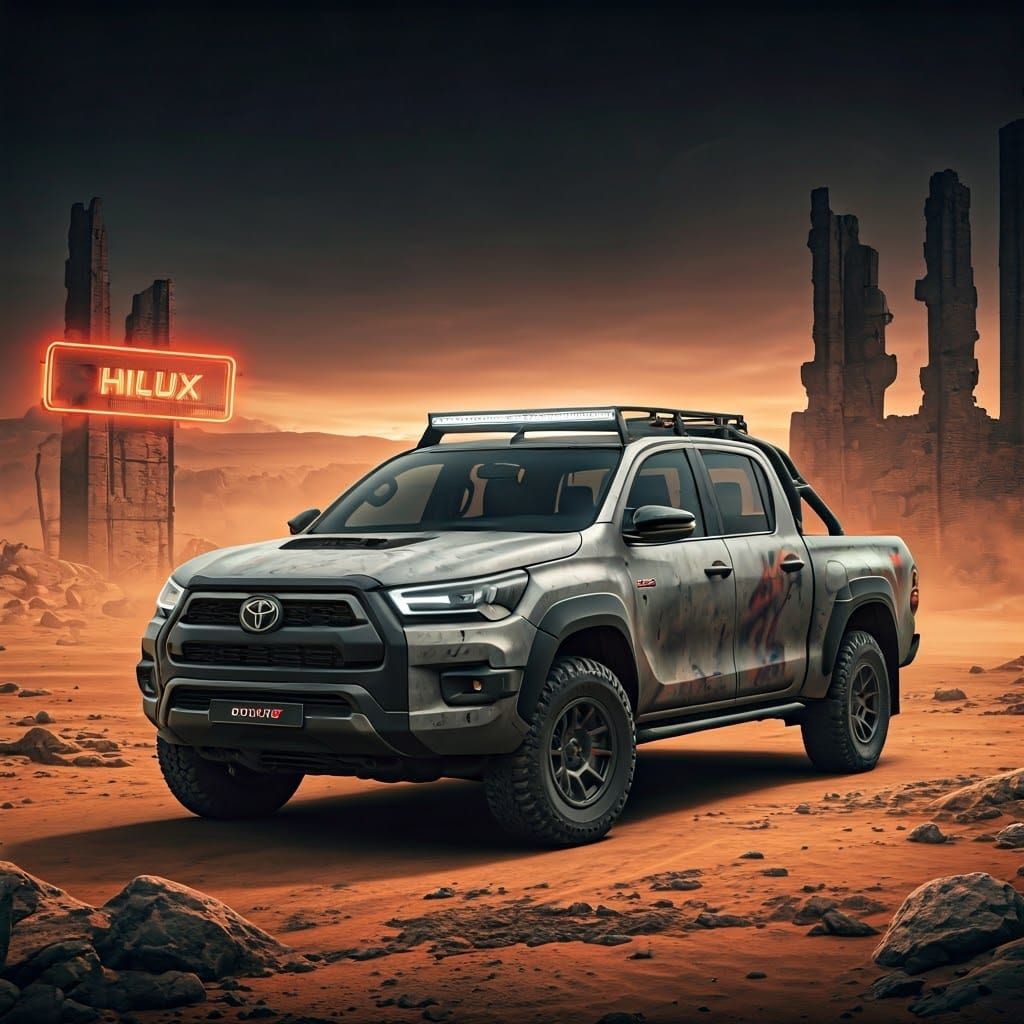 Toyota Hilux GR Sport in Post-Apocalyptic Wasteland