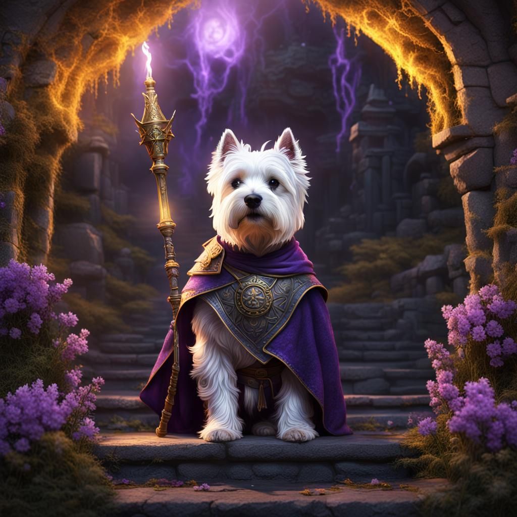 Merlin Westie: A Dark Fantasy Concept Art