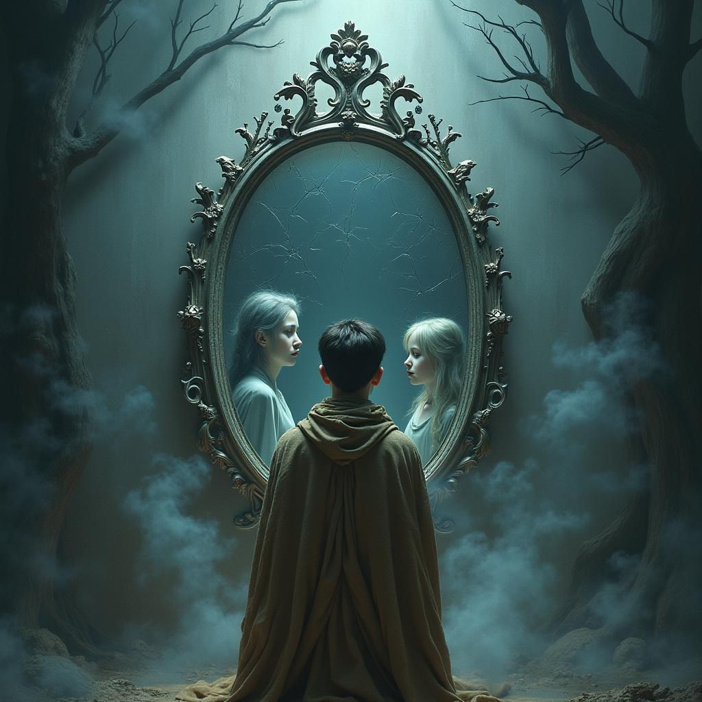 Haunting Mirror Reflects Lost Souls