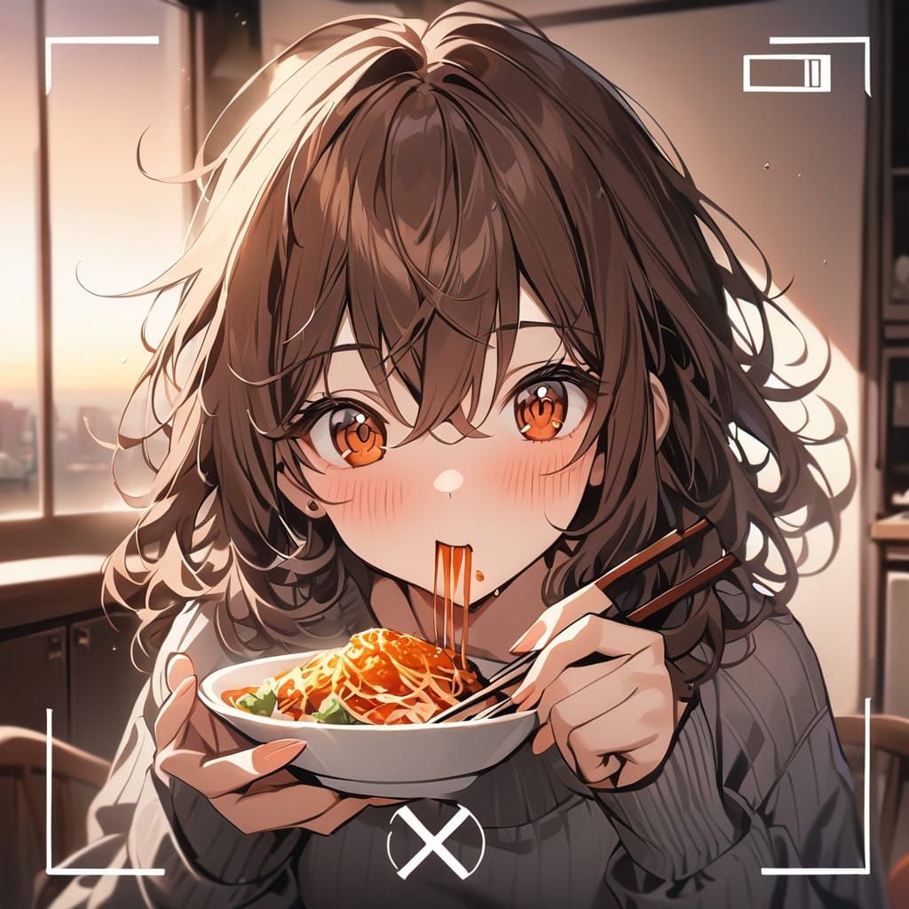 Elegant Young Woman Surprised by Morning View