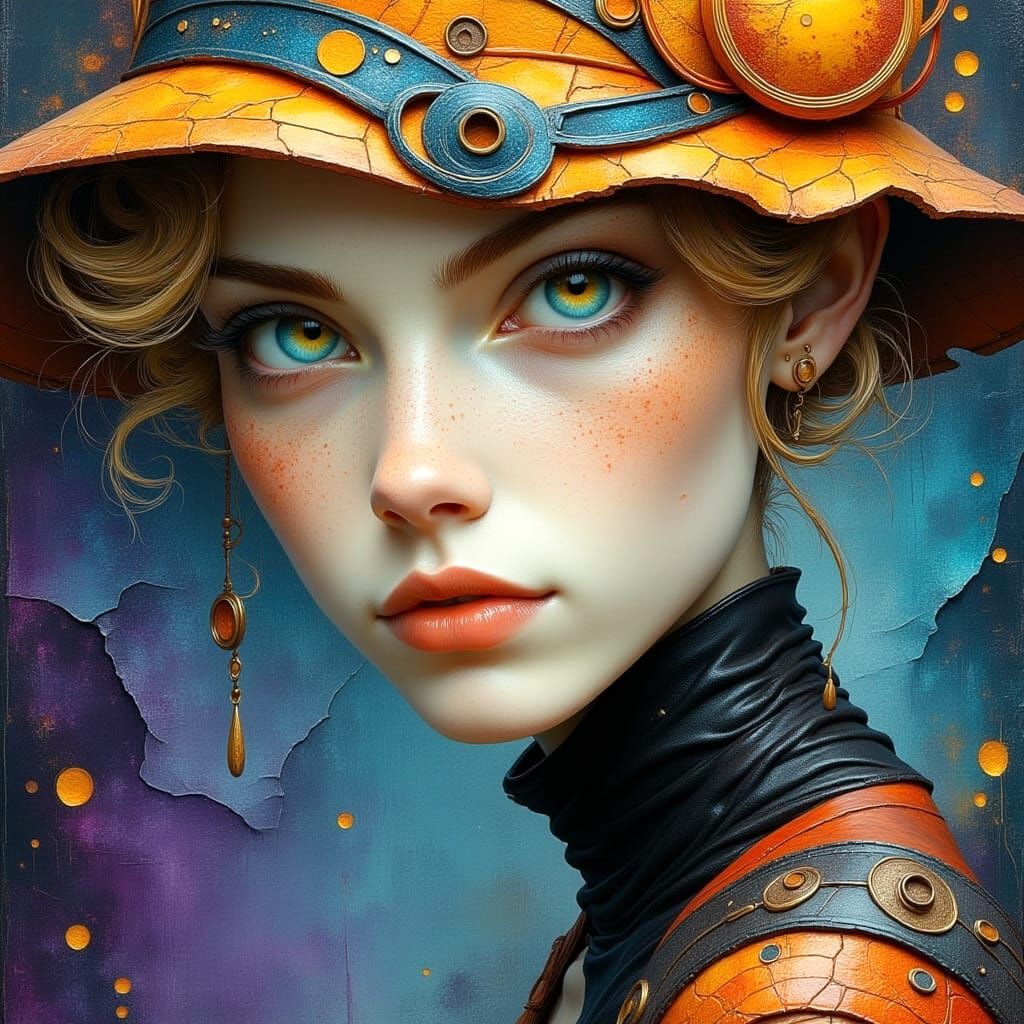 Regal Fantasy Portrait in Vibrant Oil Painting Style