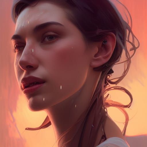 Emotional Rollercoaster: Hyperdetailed Concept Art Portrait