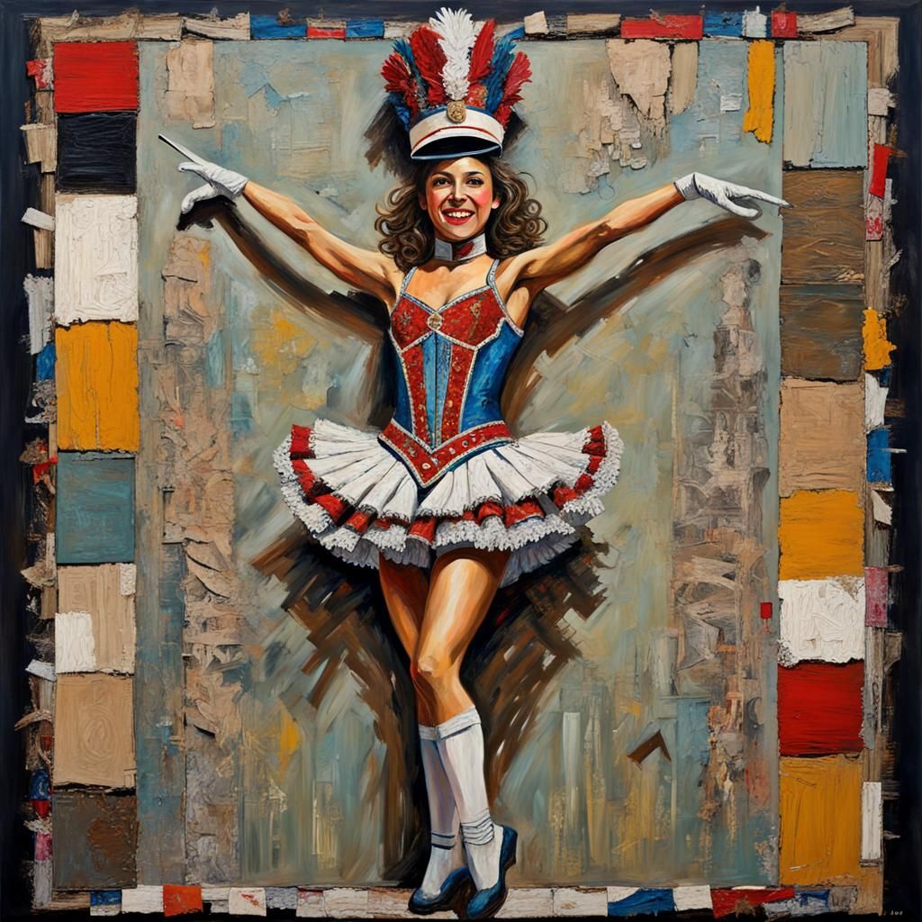 Alexandra Vasquez as Majorette: Eerie Collage Portrait