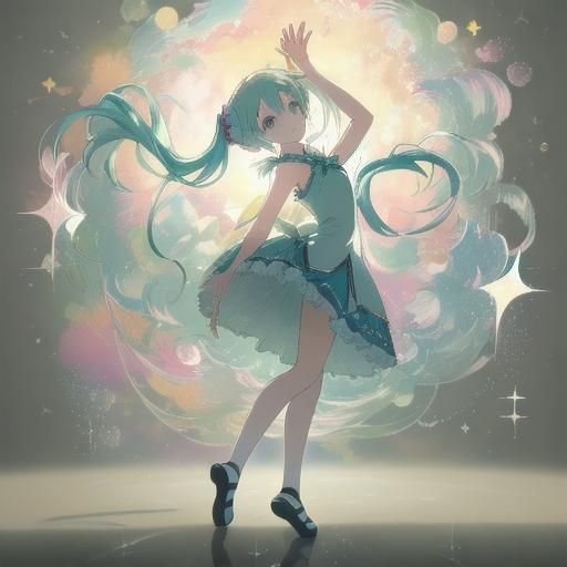 Hatsune Miku Ballet Practice: Anime Key Visual