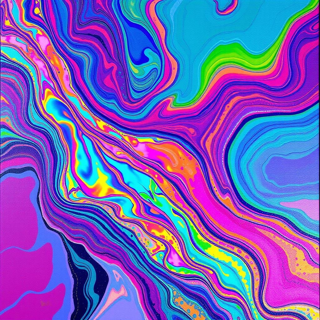 Mosaic Slime in Vibrant Abstract Art