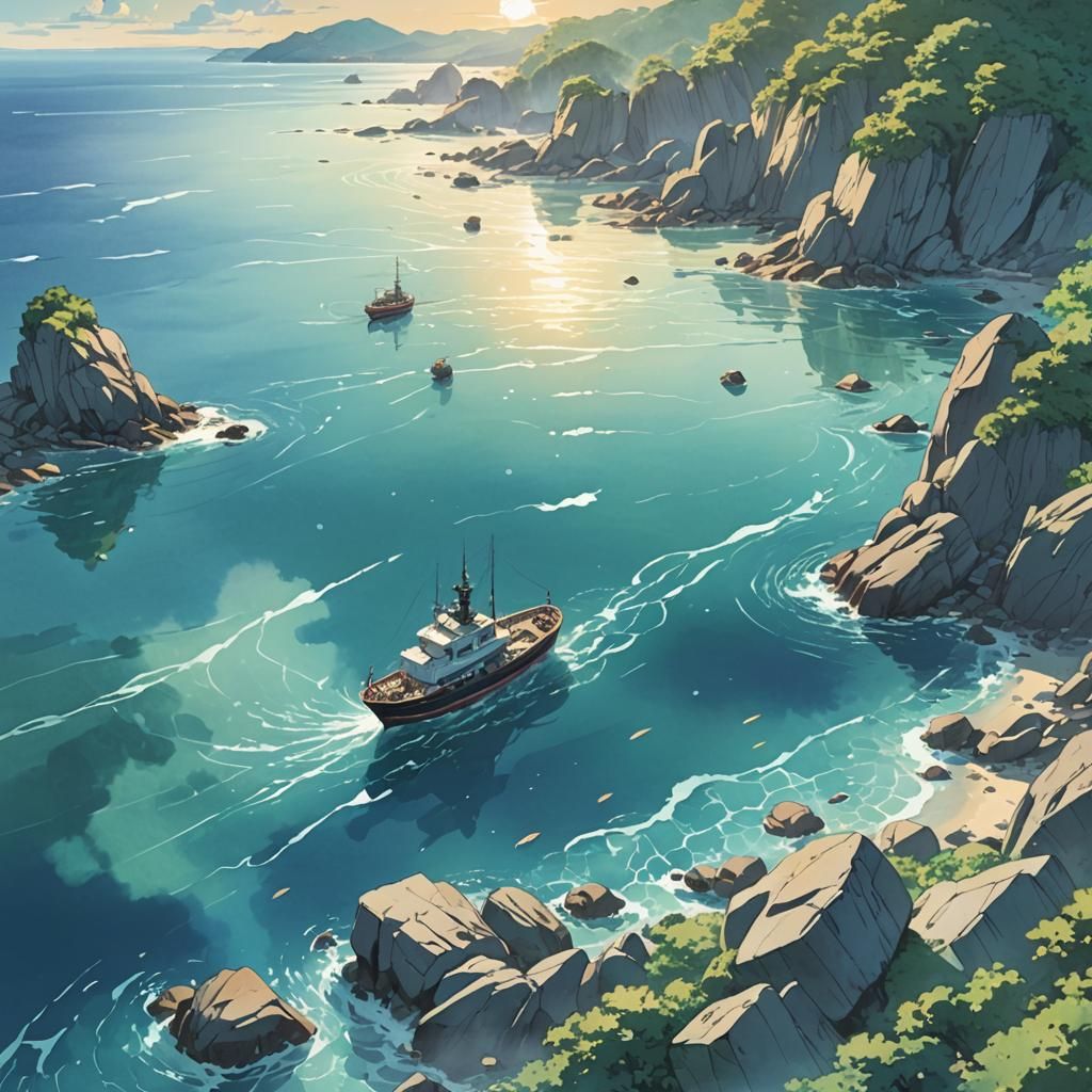 Ship Amidst Sea Monsters: Anime Key Visual