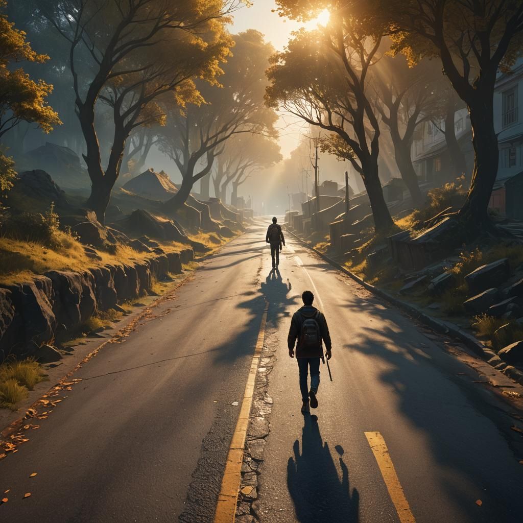 Confident Traveler in Fantasy Concept Art