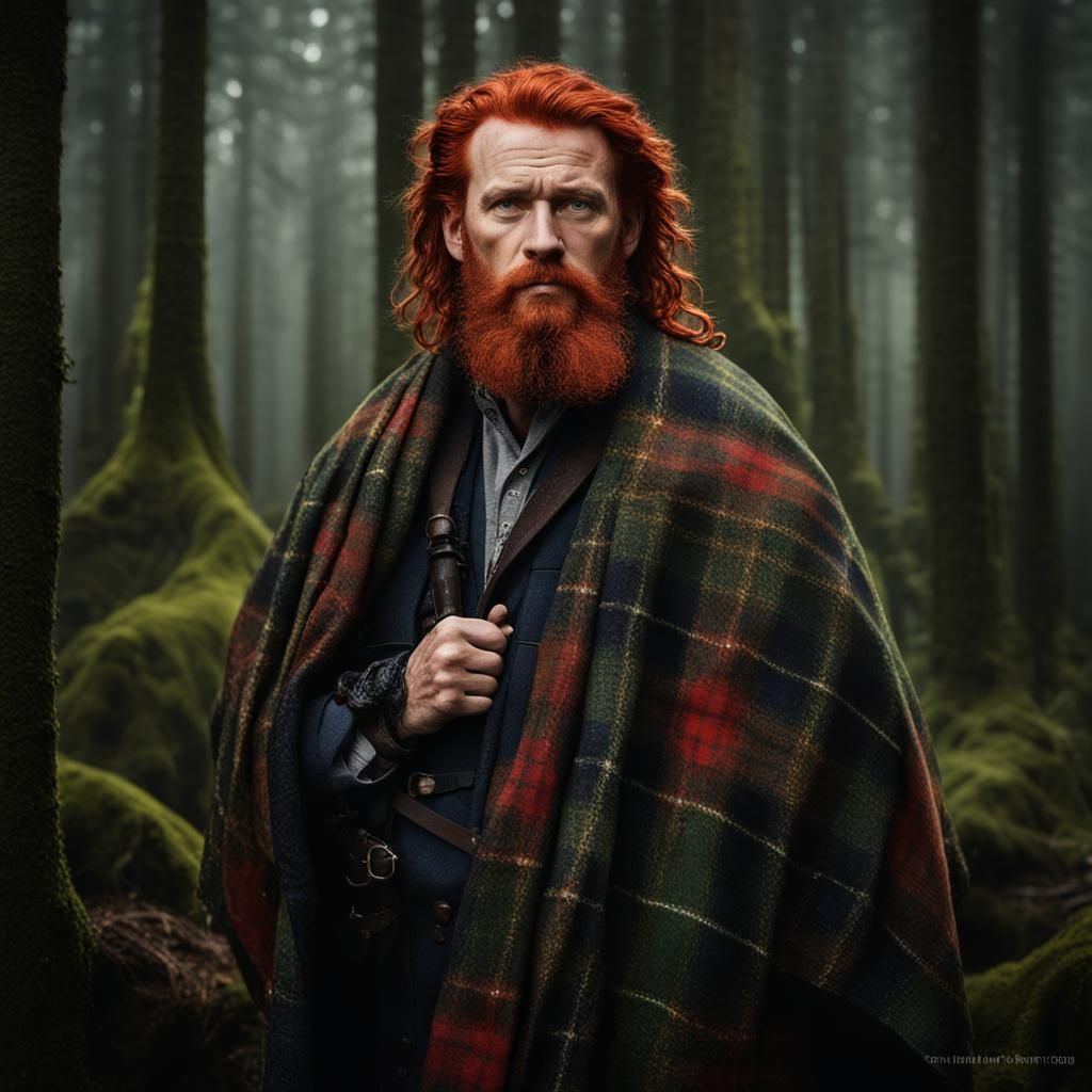 Detailed Highlander Portrait in Professional Photography Sty...