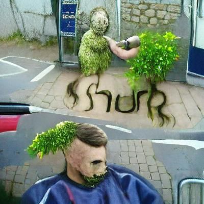 Whimsical AI Interpretation of a Haircut