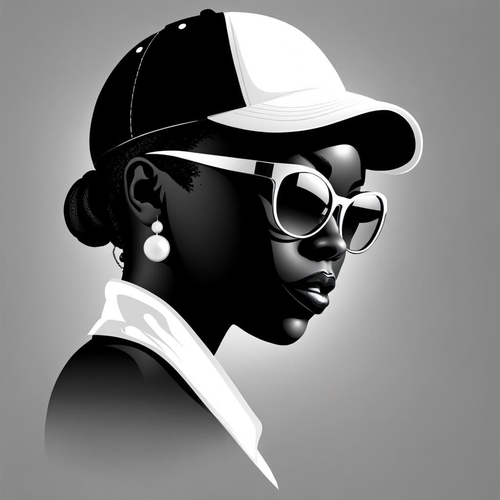 Striking Silhouette of Nigerian Woman in Black and White