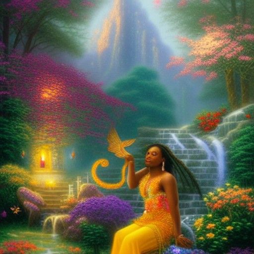 Oshun: Yoruba Goddess in Ethereal Fantasy Style