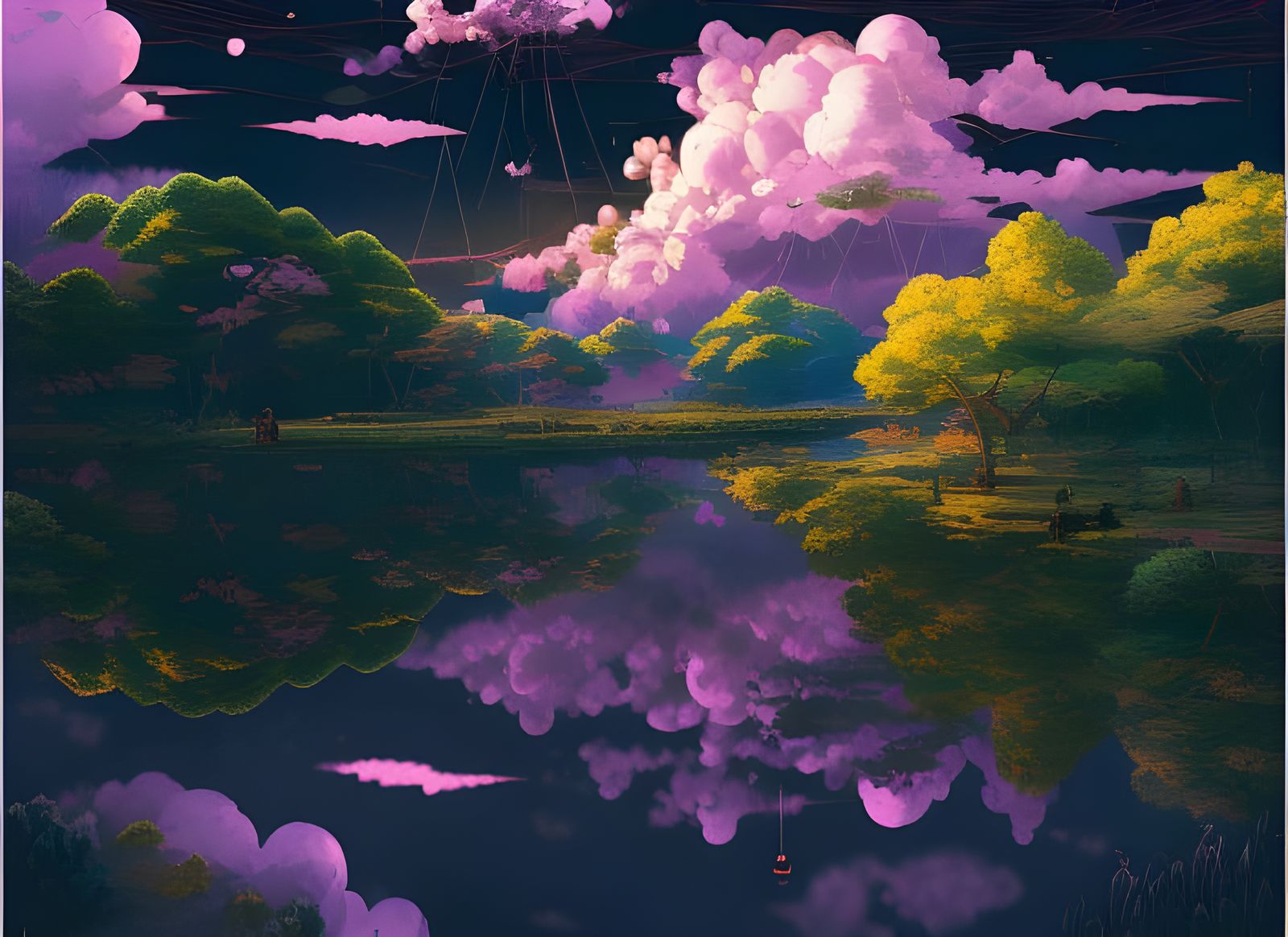 Japanese Cloudscape Photoillustration in Varied Styles