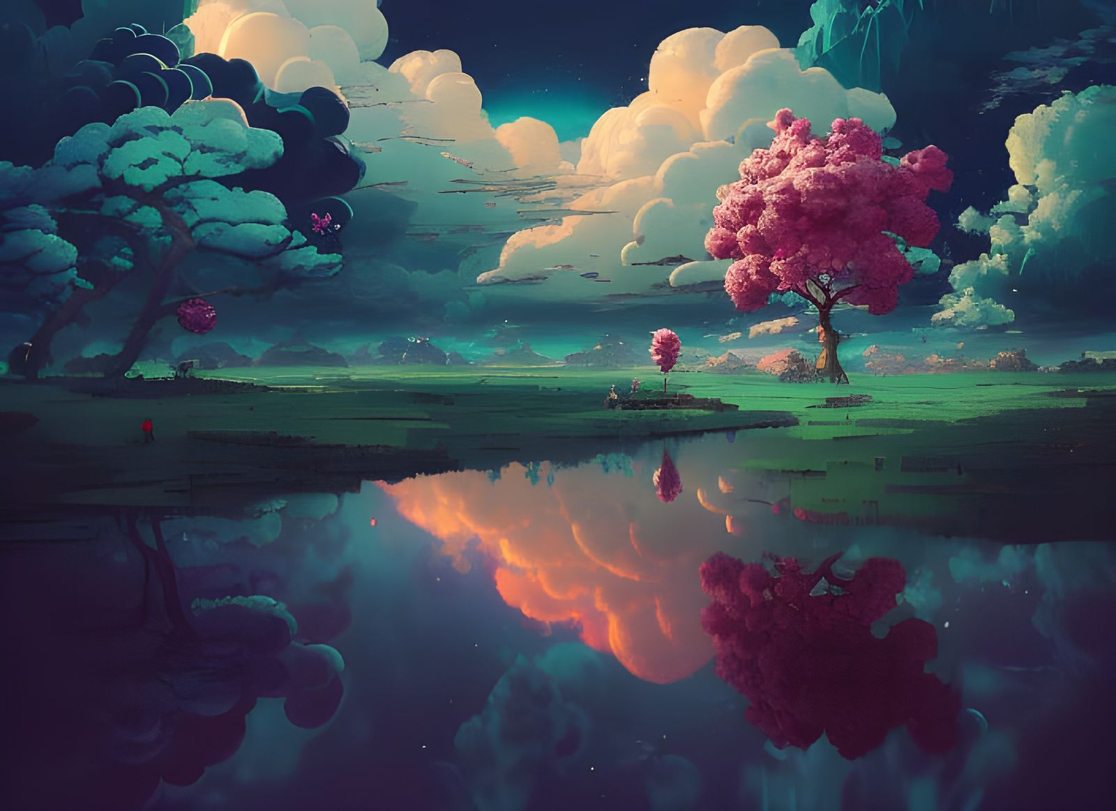 Epic Japanese Cloudscape Photoillustration in 8K