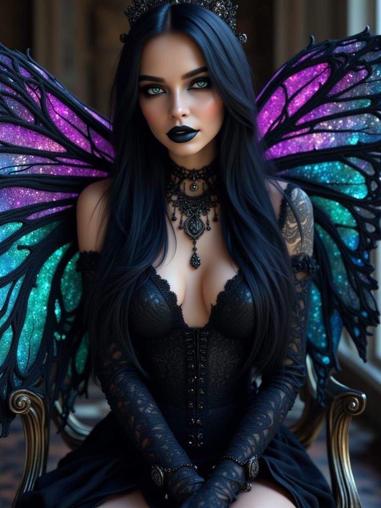 Gothic Fairy Portrait in Haunted House