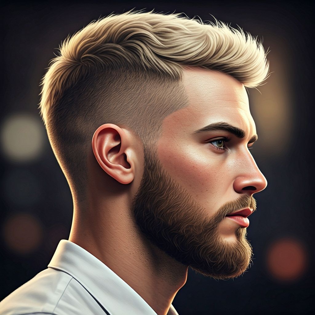 Realistic Portrait of a Young Man with Blonde Hair