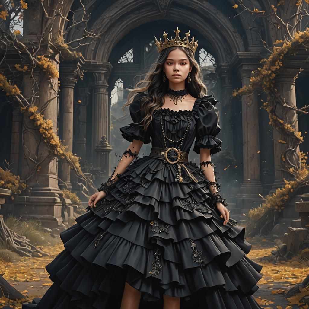 Olivia Rodrigo in Black Dress: Fantasy Art