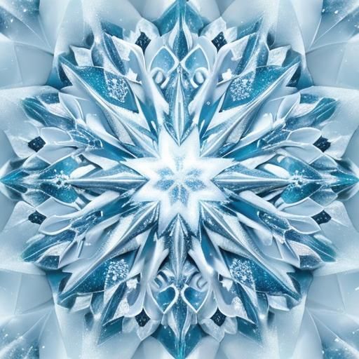 Snow Crystal Macro: Scientific Illustration of Winter