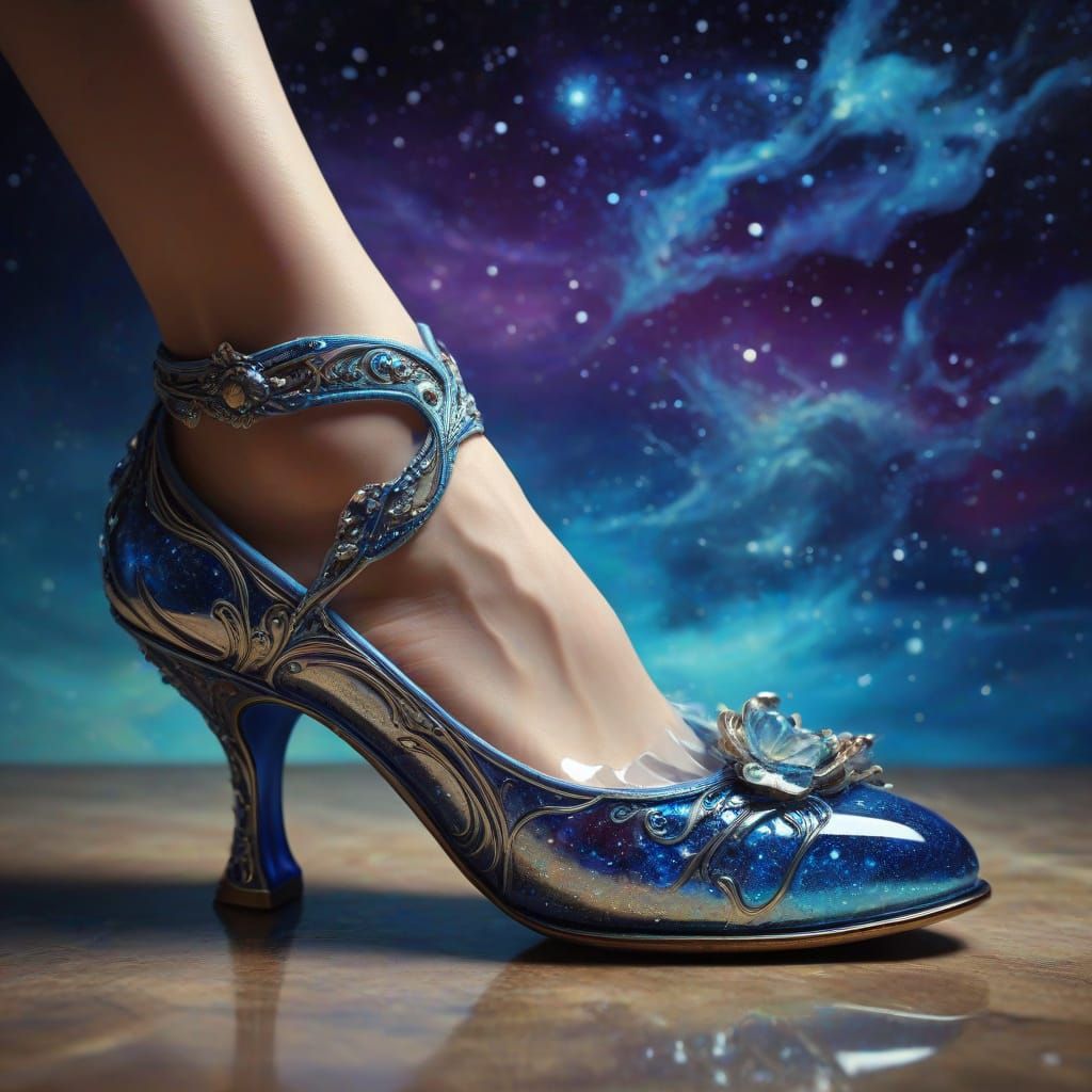 Surreal Glass Slipper Galaxy
