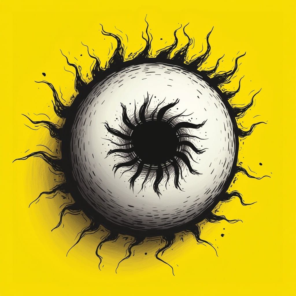 Comically Exaggerated Meme Face with Chaotic Candlestick Eye...