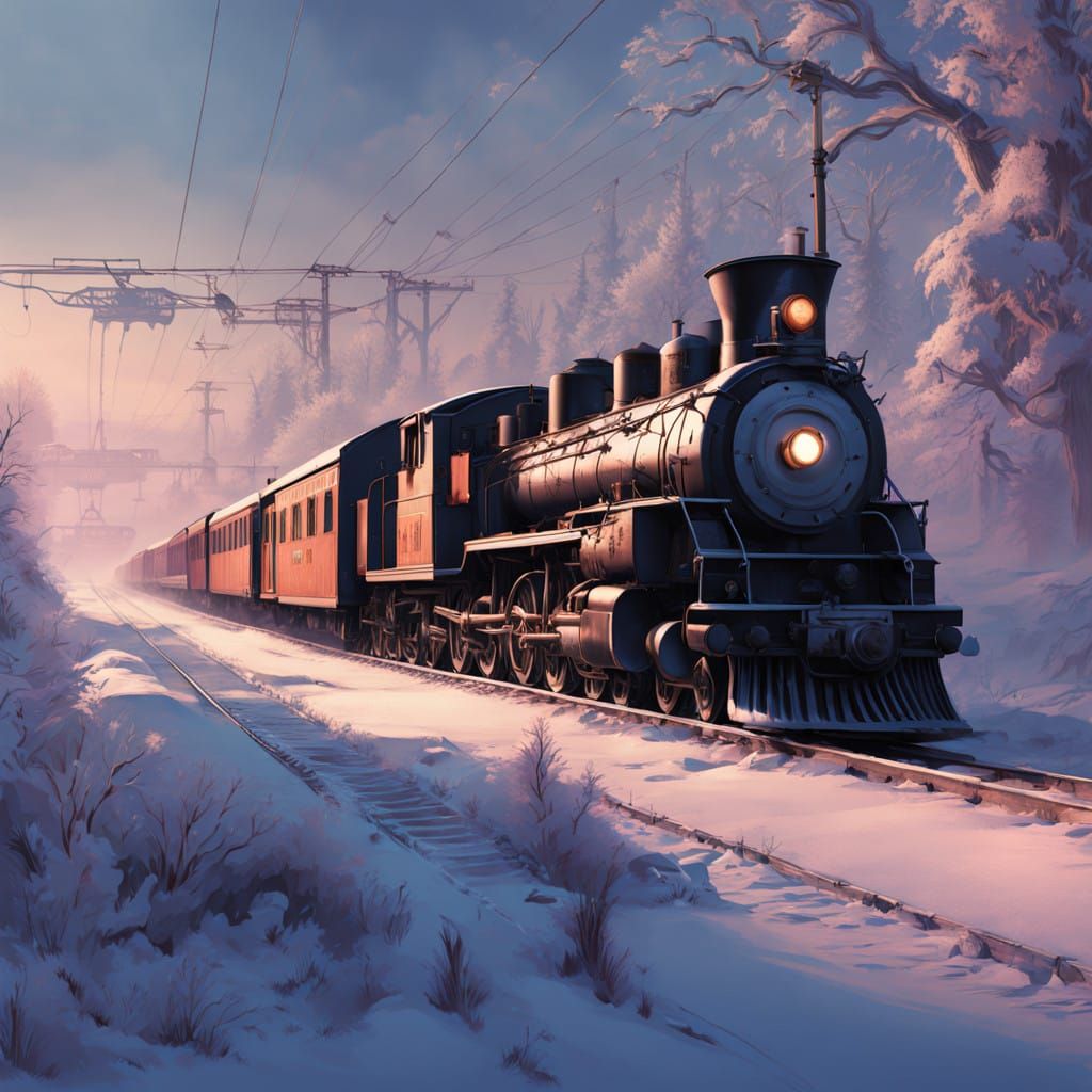 Frostpunk Freight Train Chugs Through Snowy Wasteland