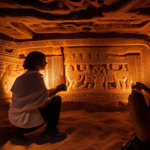 Examining Mayan  glyphs