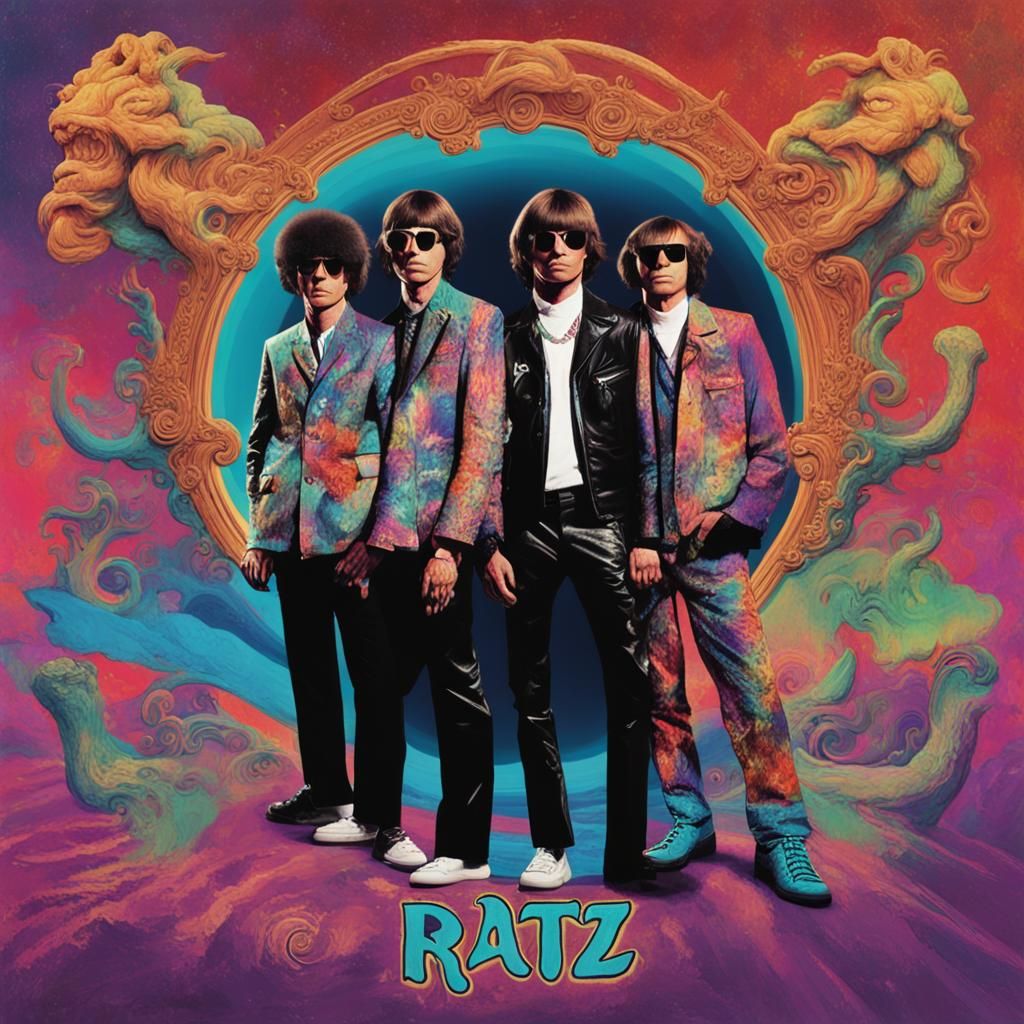 Psychedelic Rock Album Cover in WLOP Art Style