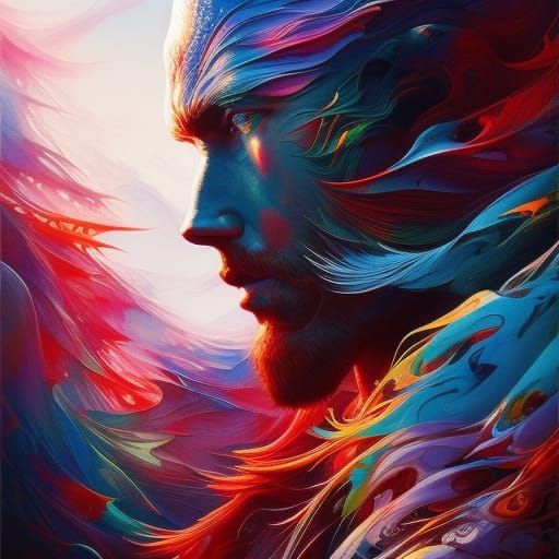 Detailed Winter King in Anime Key Visual Style