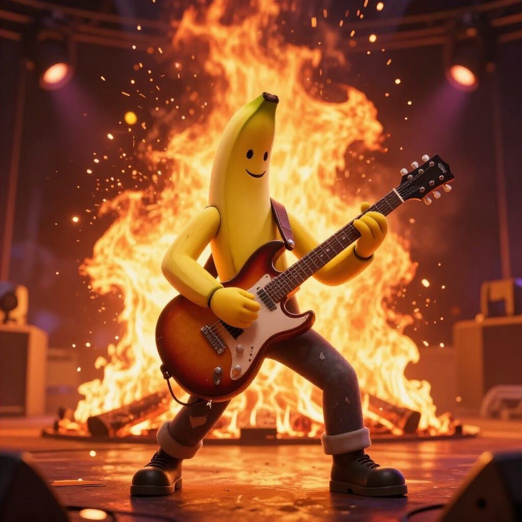 Rockstar Banana Sings with Fiery Stage Presence
