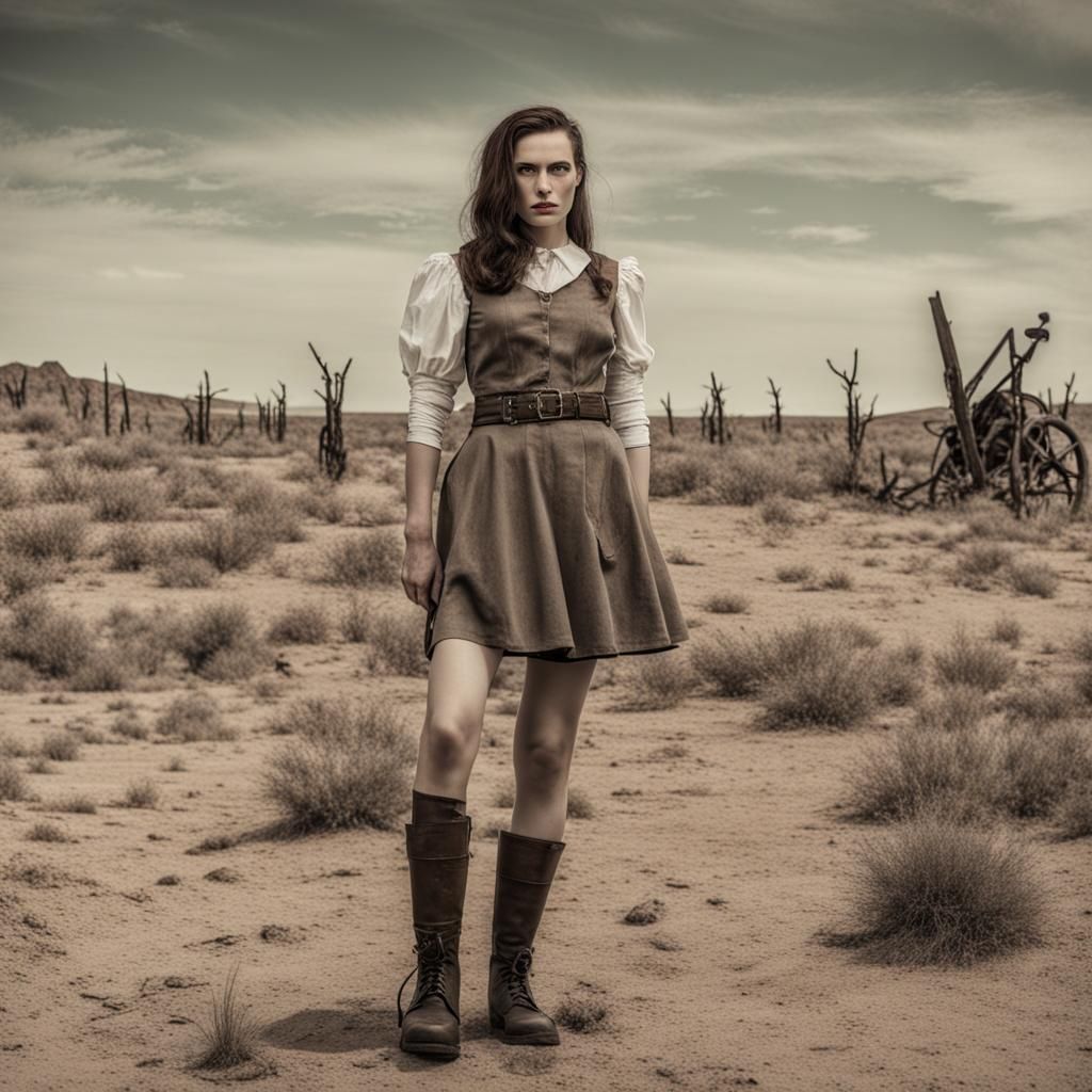 Dorothy in a Desolate Wasteland Scene