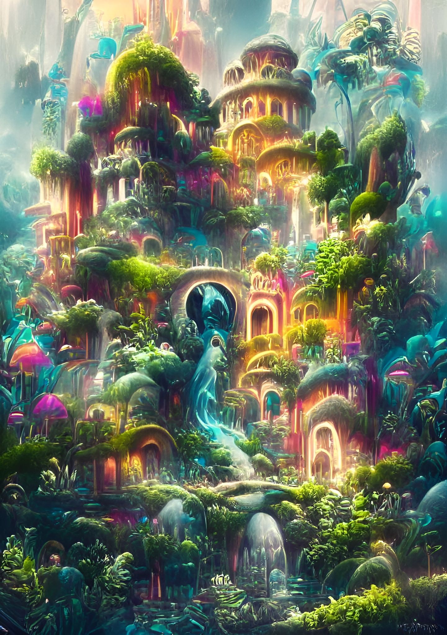 Colorful Jungle Kingdom, Hyperrealism Style