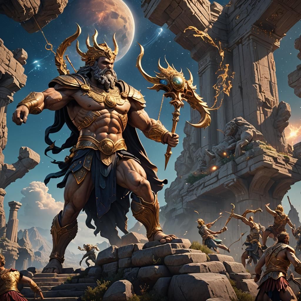 Orion of Greek Mythology: Detailed Matte Painting