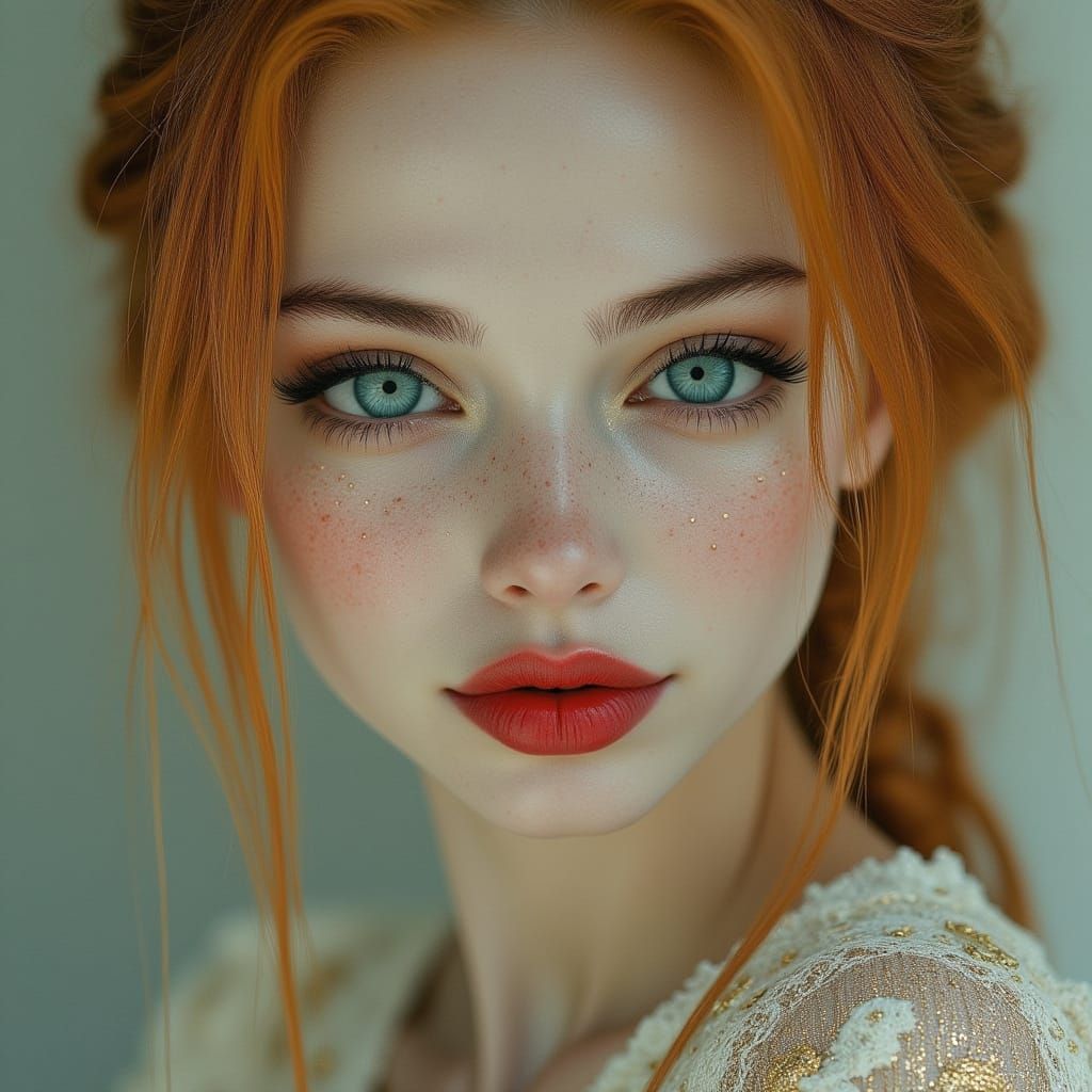 Ethereal Young Woman in Dreamlike Portraiture