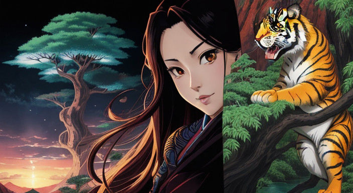 Vibrant Anime Scene in Pastel Hues